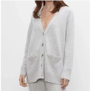 Club Monaco Light blue signature easy loose Cardigan